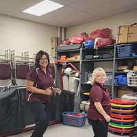 <p>In another that garnered 7.5 million views, the teachers’ backdrop is the equipment room, filled with colorful balls and scooters.</p>