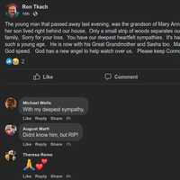 <p>Facebook thread about the death of Conner Wolfe</p>