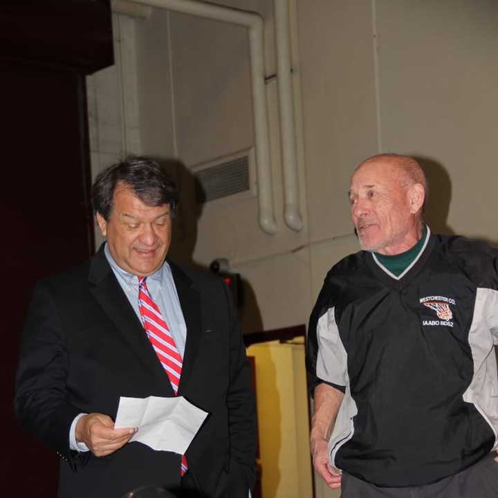 Westchester County Executive George Latimer attended the return of the Section 1 semifinal basketball championships at the County Center in White Plains on Tuesday night. He watched an overtime thriller between Haldane and Tuckahoe.