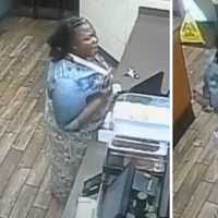 <p>Suffolk County Police are searching for a woman who was caught on camera spitting on an employee at a Shirley Wendy&#x27;s.</p>