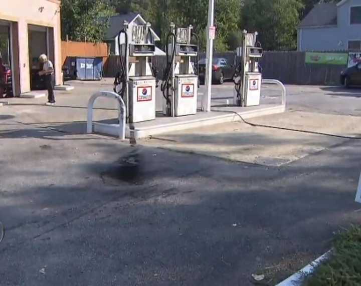 An SUV crashed into the Hilltop gas station in Shrub Oak Tuesday morning.