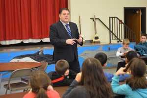 Trumbull's Rutigliano Talks Government With Daniels Farm Students