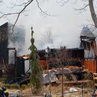 <p>A home was destroyed during a fire.</p>