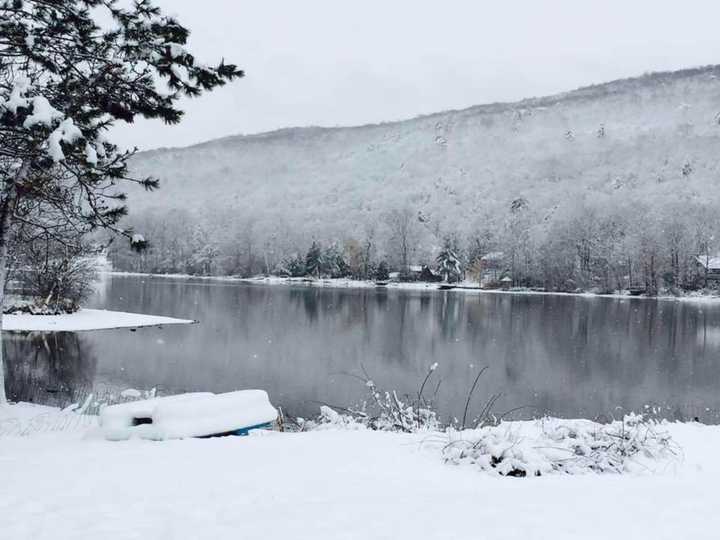 Snowy Pinecliff Lake, West Milford.