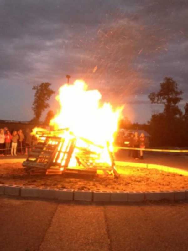 Somers High School Having Homecoming Bonfire