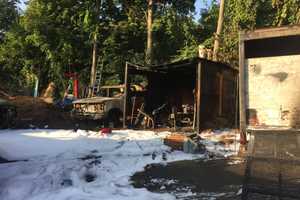 Trucks Catch Fire At Landscaping Company In Danbury