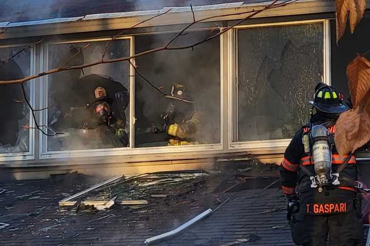 Garage Fire Consumes Tesla, Severely Damages Old Tappan Home, Authorities Say
