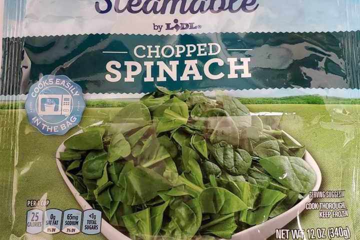 Recall Issued For Lidl-Branded Chopped Spinach Because Of Possible Health Risk