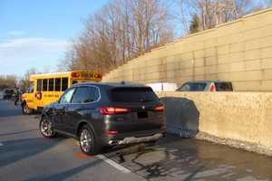 Pedestrian Struck By School Bus Involved In Four-Vehicle Crash