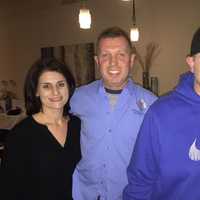 <p>Standing Up to Cancer Committee members Melissa Deamico of Trumbull, Mike McCloghry of Trumbull and Mike Detuzzi of Stratford</p>