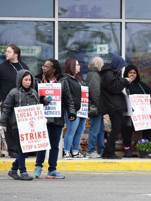 Customer Spars With Striking Workers After Crossing Picket Line At Wilton Stop & Shop