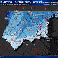 More Snow: New Projections Released For Storm Headed To MD, VA