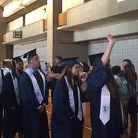 <p>Suffern High School students during the commencement ceremony for the Class of 2016.</p>