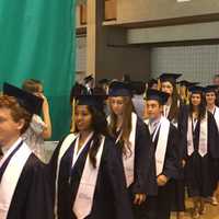 <p>Suffern High School students during the commencement ceremony for the Class of 2016.</p>