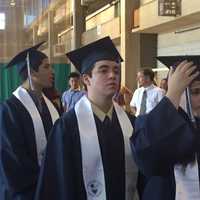 <p>Suffern High School students during the commencement ceremony for the Class of 2016.</p>