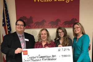 Wells Fargo Gives Yorktown's Support Connection $7,500 Grant