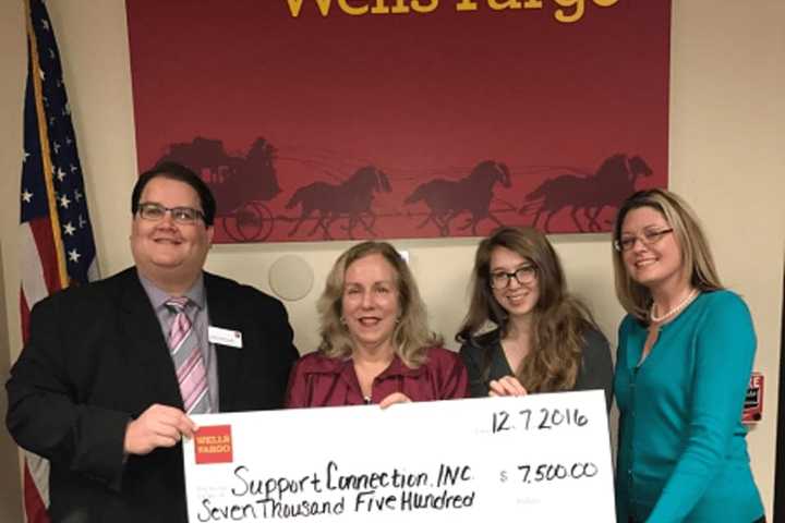 Wells Fargo Gives Yorktown's Support Connection $7,500 Grant