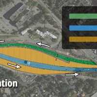 <p>How new lane configuration on the Westchester side of the Tappan Zee Bridge.</p>