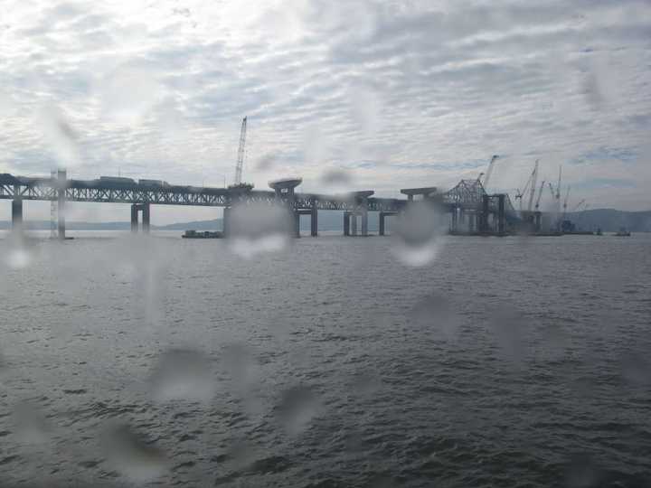 This is an Oct. 13 look at the Tappan Zee Bridge reconstruction project. 