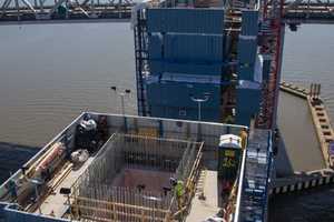 TZB's Westbound Towers Nearly Done; Mysterious Blue Boxes To Vanish
