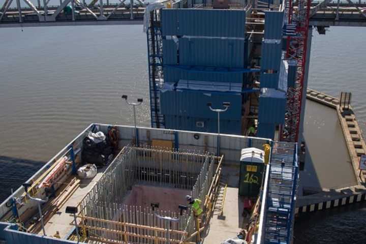 TZB's Westbound Towers Nearly Done; Mysterious Blue Boxes To Vanish