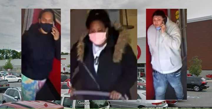 Authorities asked the public for help locating three people wanted for stealing $3,100 worth of merchandise from a Target in Farmingdale.