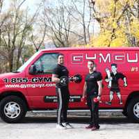 <p>Sam Langer, right, and Jimmy Bonavita own GYMGUYZ, a mobile fitness training business that travels to clients throughout Westchester County.</p>