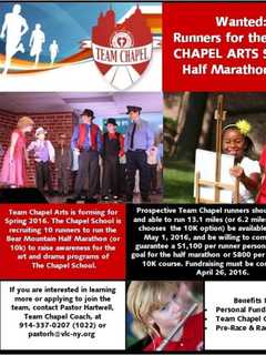 Team Chapel Arts Looking for Runners In Bronxville Area