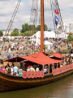Viking Ship Sailing Down Hudson Stops In Croton-on-Hudson, Heads To NYC