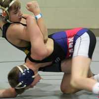 <p>Timmy Nova (top) took first place in his weight class at the 2017 NY-USA Youth State Championships.</p>