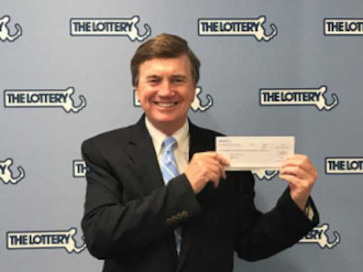 David Spillane showing off the trust&#x27;s winnings.