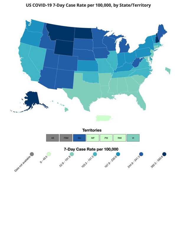 COVID-19: These States Have Highest, Lowest Case Rates To Start November