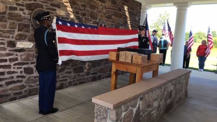 Ceremony at Washington Crossing National Cemetery