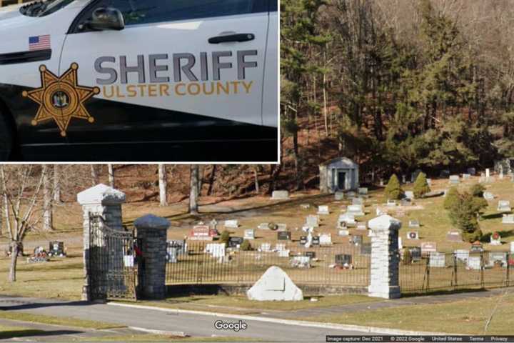 A 32-year-old Ellenville man was arrested Thursday, July 28, after allegedly vandalizing property at Fantinekill Cemetery in Wawarsing.