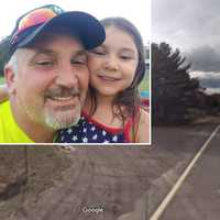 <p>Michael Manetta, age 54, pictured with his 6-year-old granddaughter, Amelia. Police said Manetta died Sunday, July 31, in a motorcycle crash on County Route 7A in Copake.</p>