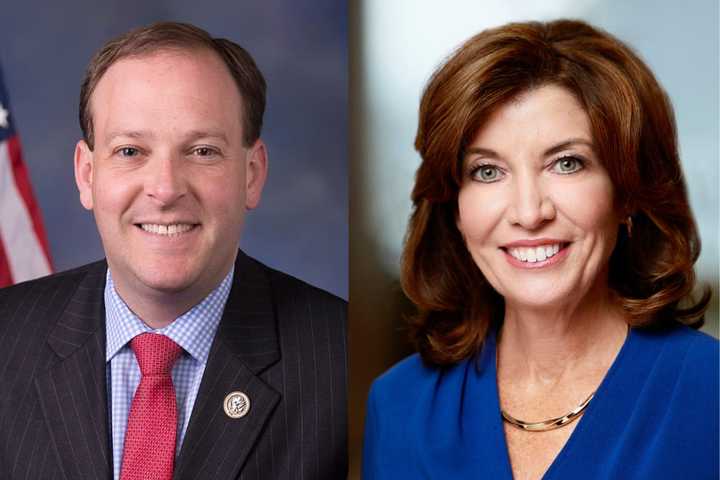 Congressman Lee Zeldin and Gov. Kathy Hochul.