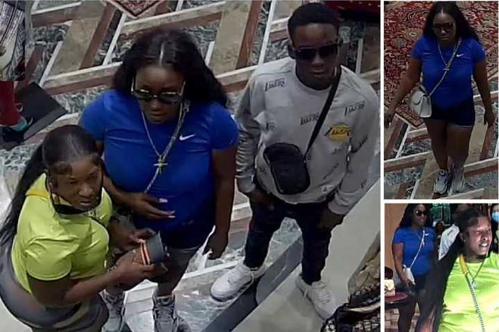 Nassau County Police are working to identify three suspects who allegedly stole $2,000 worth of merchandise from stores at the Americana Mall in Manhasset Saturday, Aug. 13.