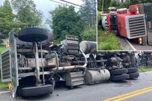 Tanker Operated By Freehold Man With Thousands Of Gallons Of Tar Crashes In Region