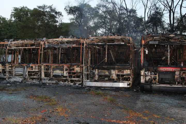 17-Year-Old Intentionally Set Fire That Burned 11 NICE Buses In Seaford, Police Say