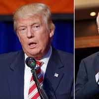 <p>Former President Donald Trump (left) and President Joe Biden</p>