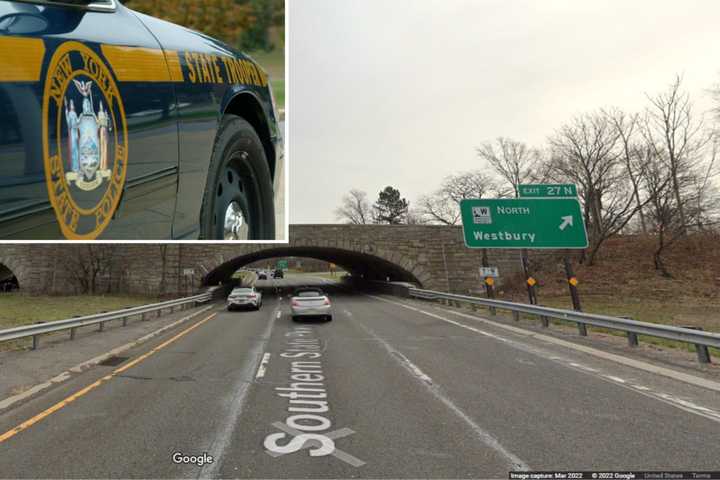 A 39-year-old man was arrested for DWI and possession of a handgun following a traffic stop on the Southern State Parkway in Hempstead early Friday, Nov. 25.