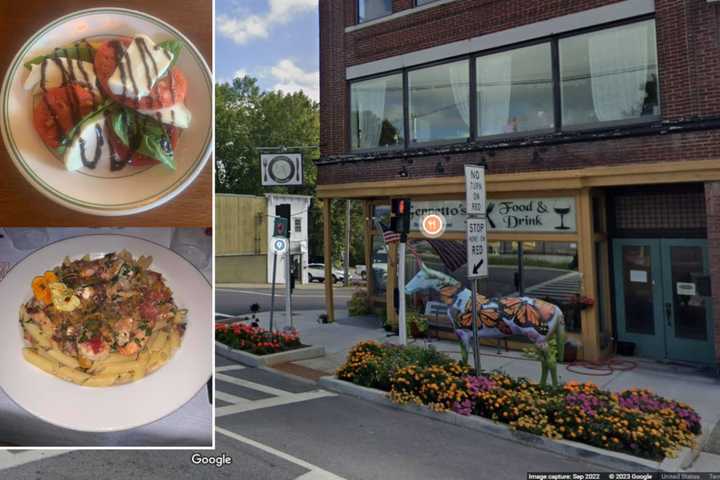 Geppetto’s Restaurant, located in Schuylerville at 120 Broad Street, will close its doors for good on Sunday, April 2. Pictured are (top) caprese salad and sautéed shrimp with fettuccine.