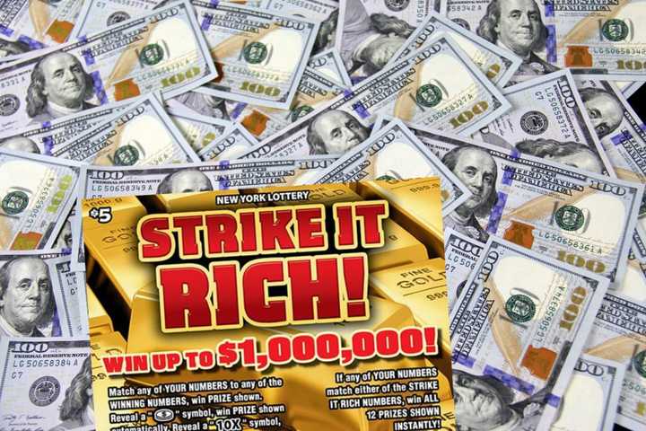 A Schenectady man claimed the $1 million top prize on the &quot;Strike It Rich&quot; scratch-off game.