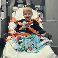 <p>Shane Petruzzelli on his way to Boston Children&#x27;s Hospital for his life-saving open heart surgery.</p>