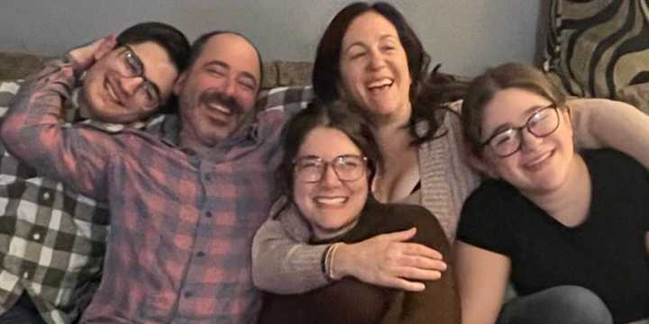 Loraine DiCuffa, seen with her husband Delio and their three children, died in a motorcycle crash in Manorville on Sunday, June 18.