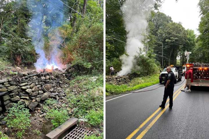 Downed Wires Cause Smoking Brush Fire In Somers