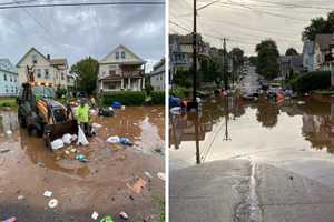 Flooding Creates River Of Trash On Meriden Road After Heavy Rain