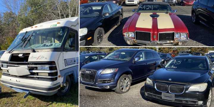 Several vehicles up for grabs at a Suffolk County Police Department auction planned for Saturday, Dec. 2.&nbsp;