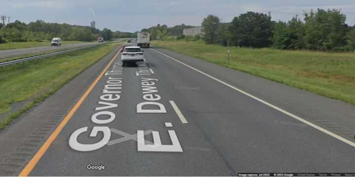 The New York State Thruway (I-87) in Coeymans.&nbsp;