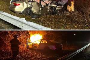 Bystander Pulls Driver From Burning Car After Fiery Crash In Hudson Valley